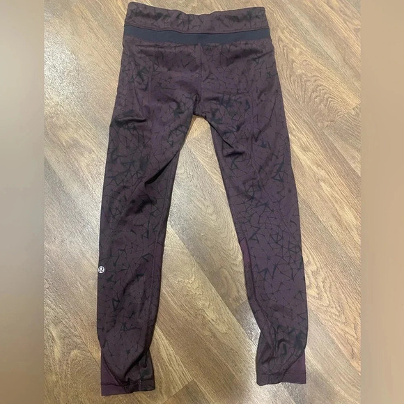Lululemon Inspire 7/8 Tight II Luxtreme/Mesh Star Crushed Black Cherry size 4 - Picture 4 of 9